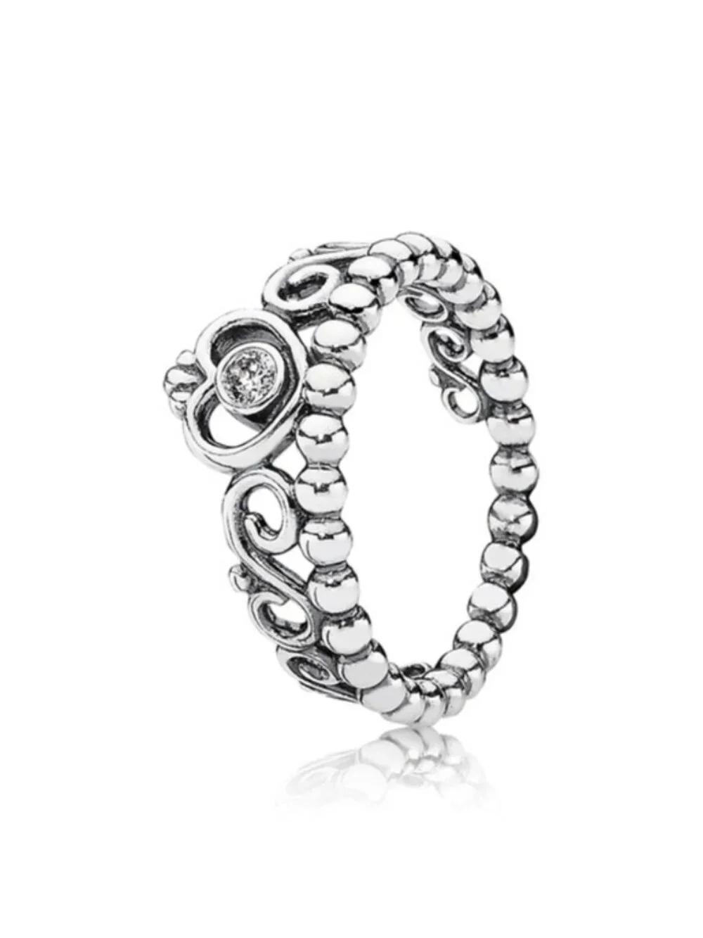 Pandora Sterling Silver My Princess Tiara Crown Ring, 190880cz, Size 56